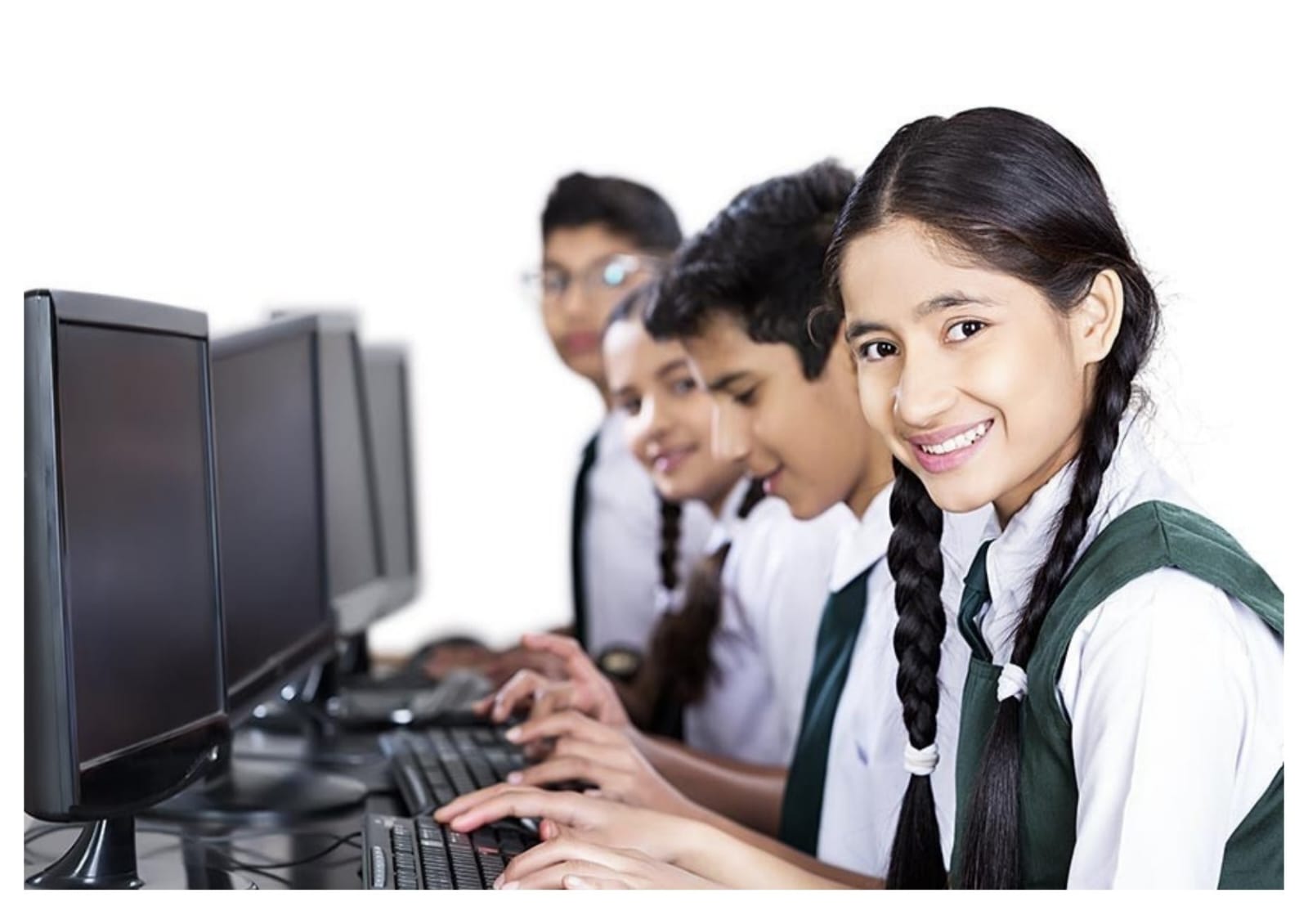 Student using computer